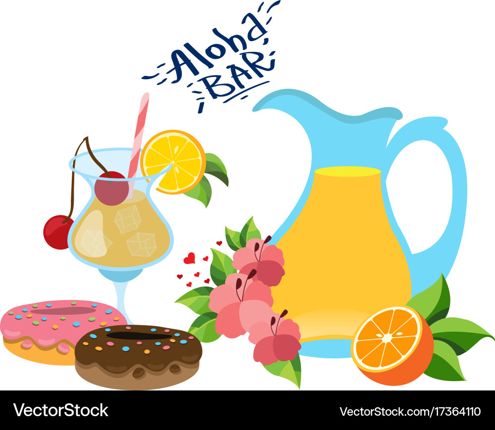 Color with the image of lemonade made from Vector Image