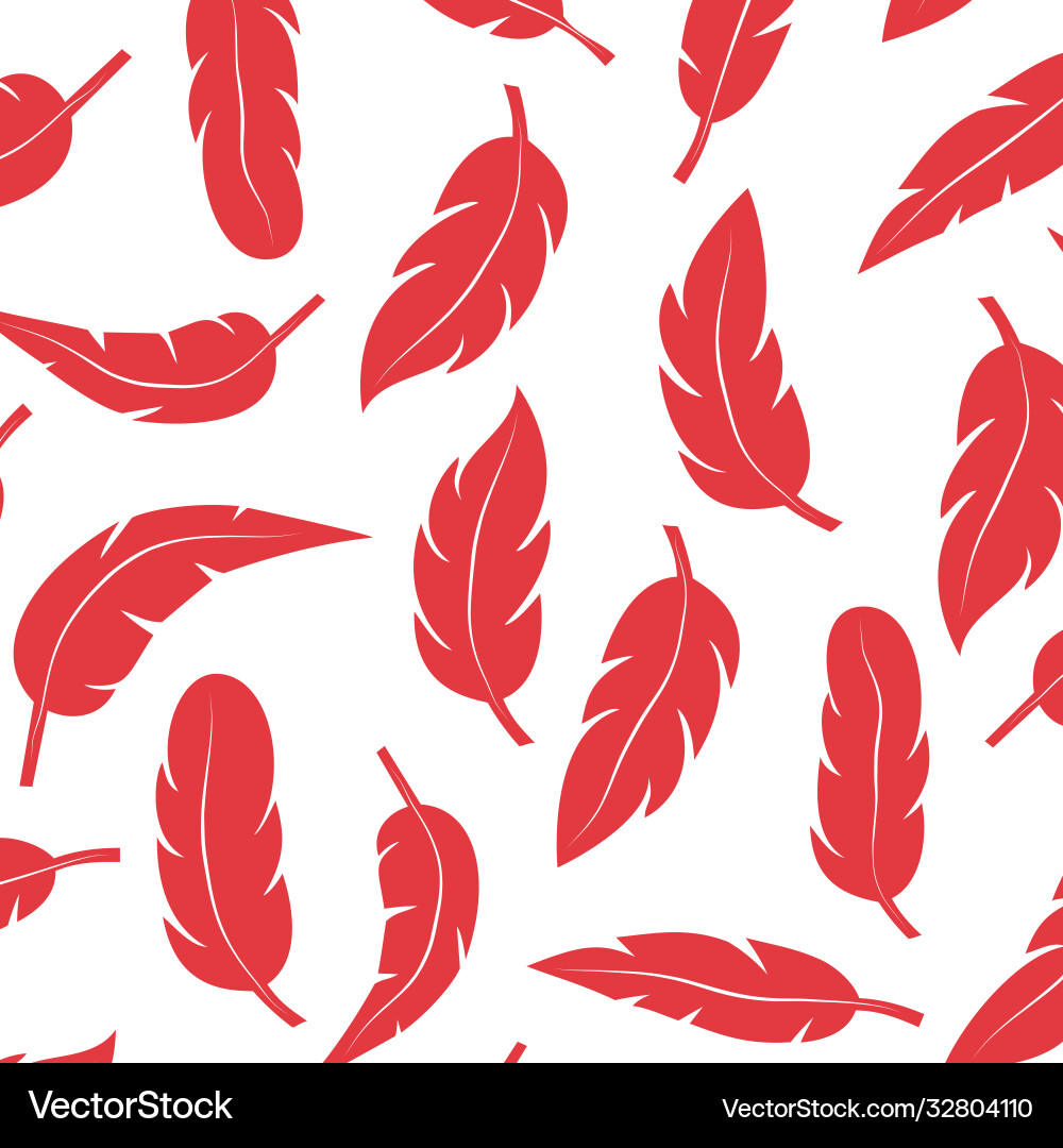Feather seamless pattern set different falling Feather seamless pattern set different falling vector image