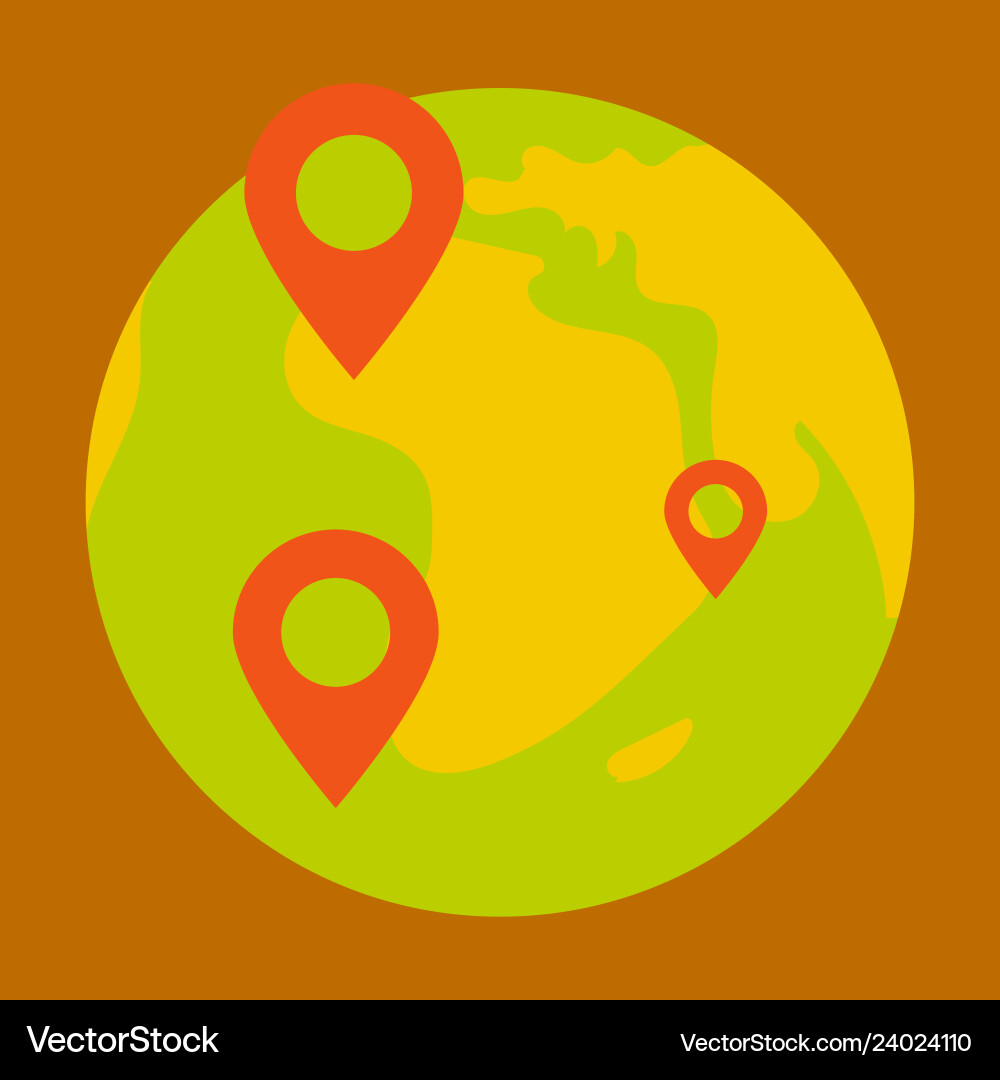 Geo location targeting with gps positioning vector image