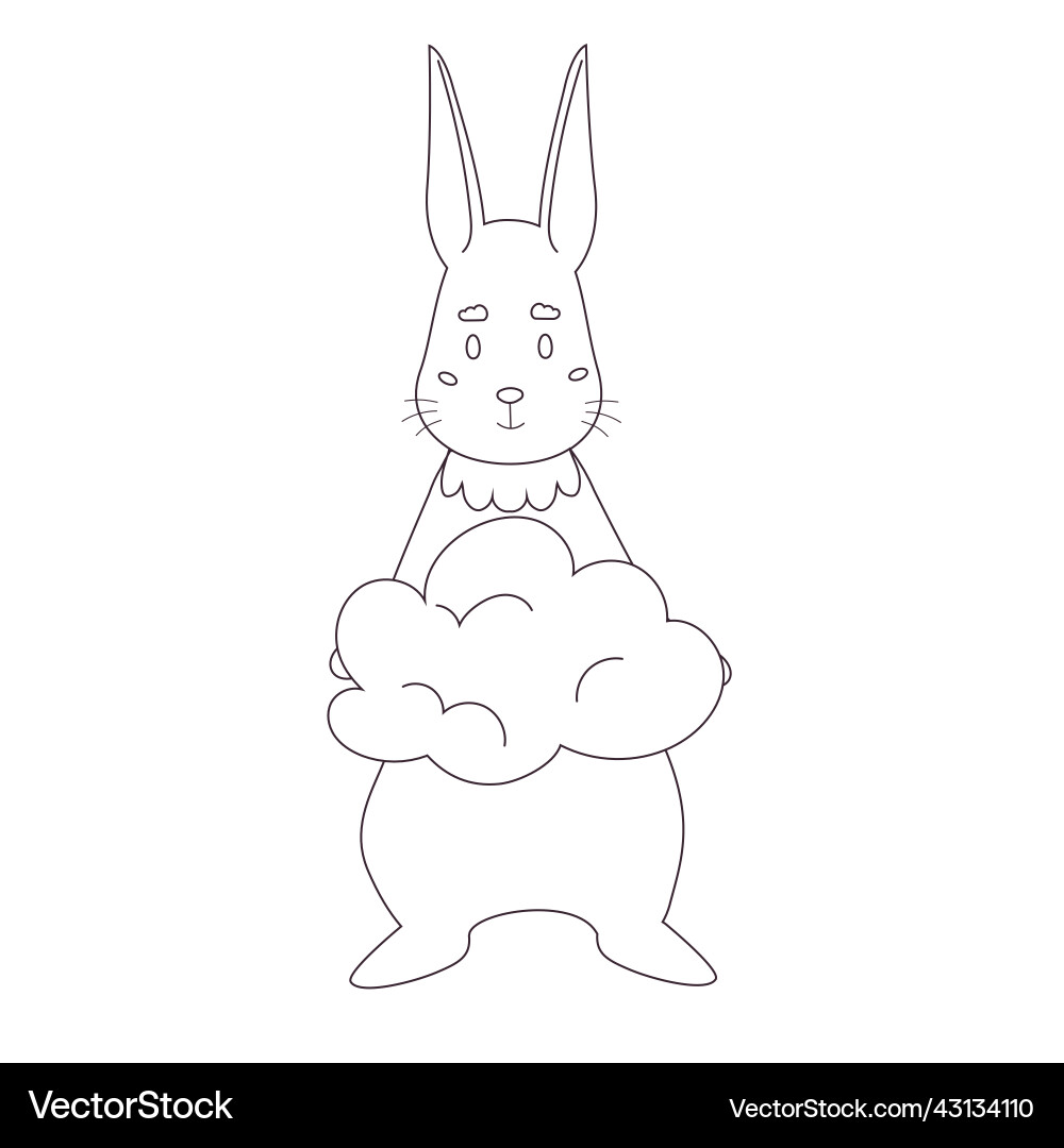 Linear rabbit Linear rabbit Vector Image