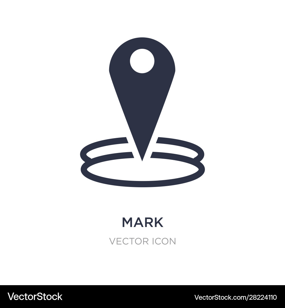 Mark icon on white background simple element from vector image