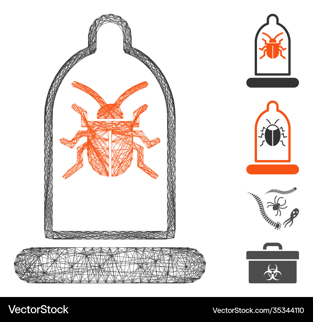 Network condom bug mesh Network condom bug mesh Vector Image