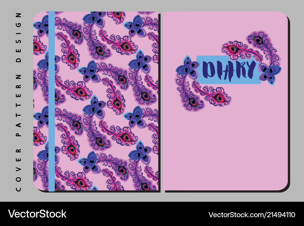 Notebook and diary cover design for print Notebook and diary cover design for print vector image