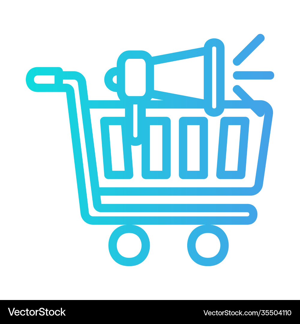 Promotion icon in gradient style for any projects Promotion icon in gradient style for any projects vector image