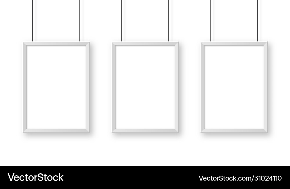 Realistisches Aufhängen an einem Wand-weiß-Zuschnitt-Bild Realistisches Aufhängen an einem Wand-weiß-Zuschnitt-Bild vektorbild