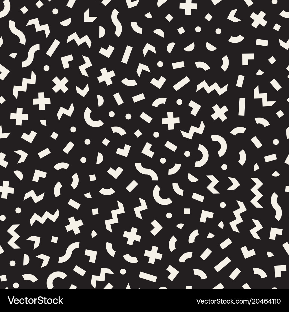 Seamless abstract geometric pattern in retro vector image