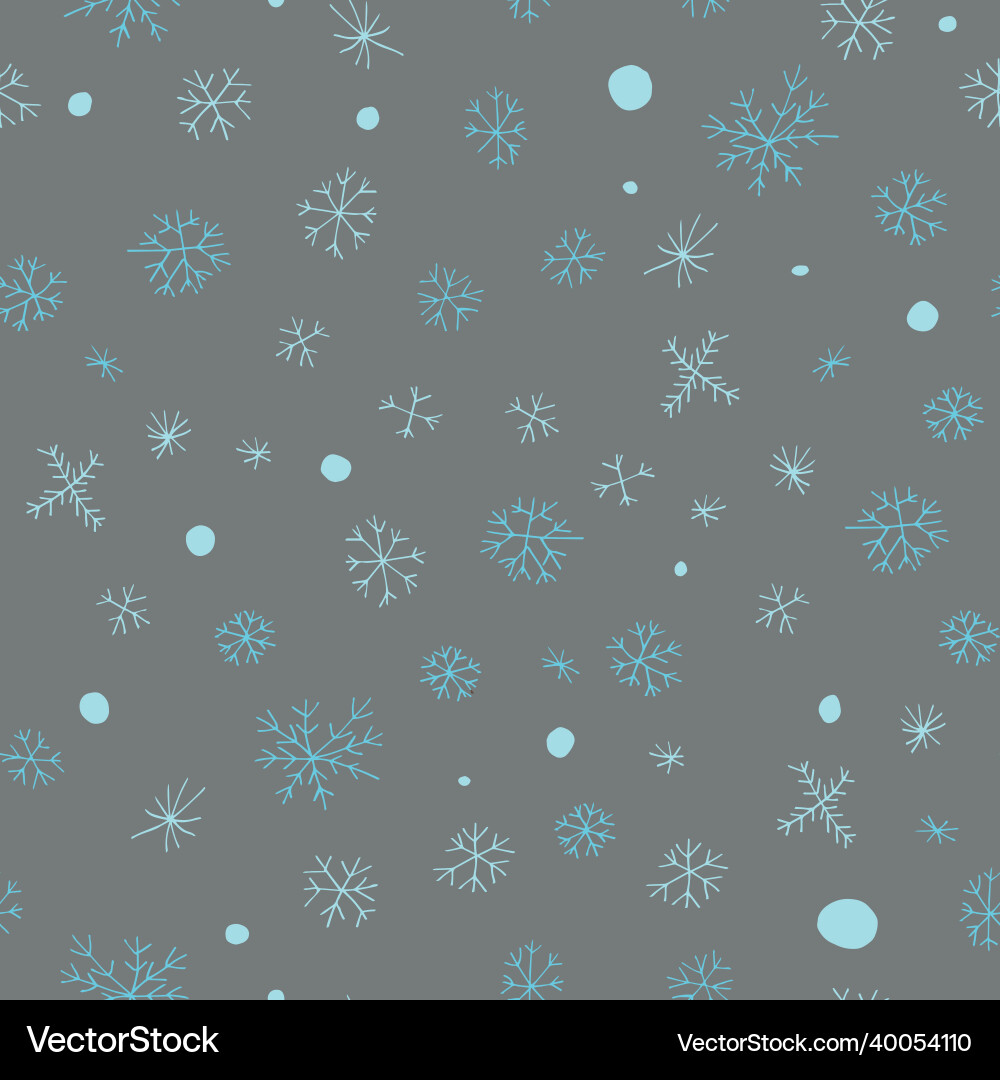 Seamless pattern with snowflakes Vector Image