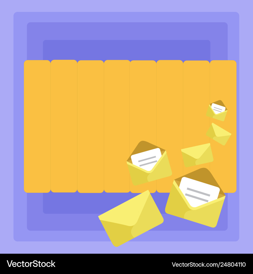 Set closed and open envelopes with paper tucked Set closed and open envelopes with paper tucked vector image