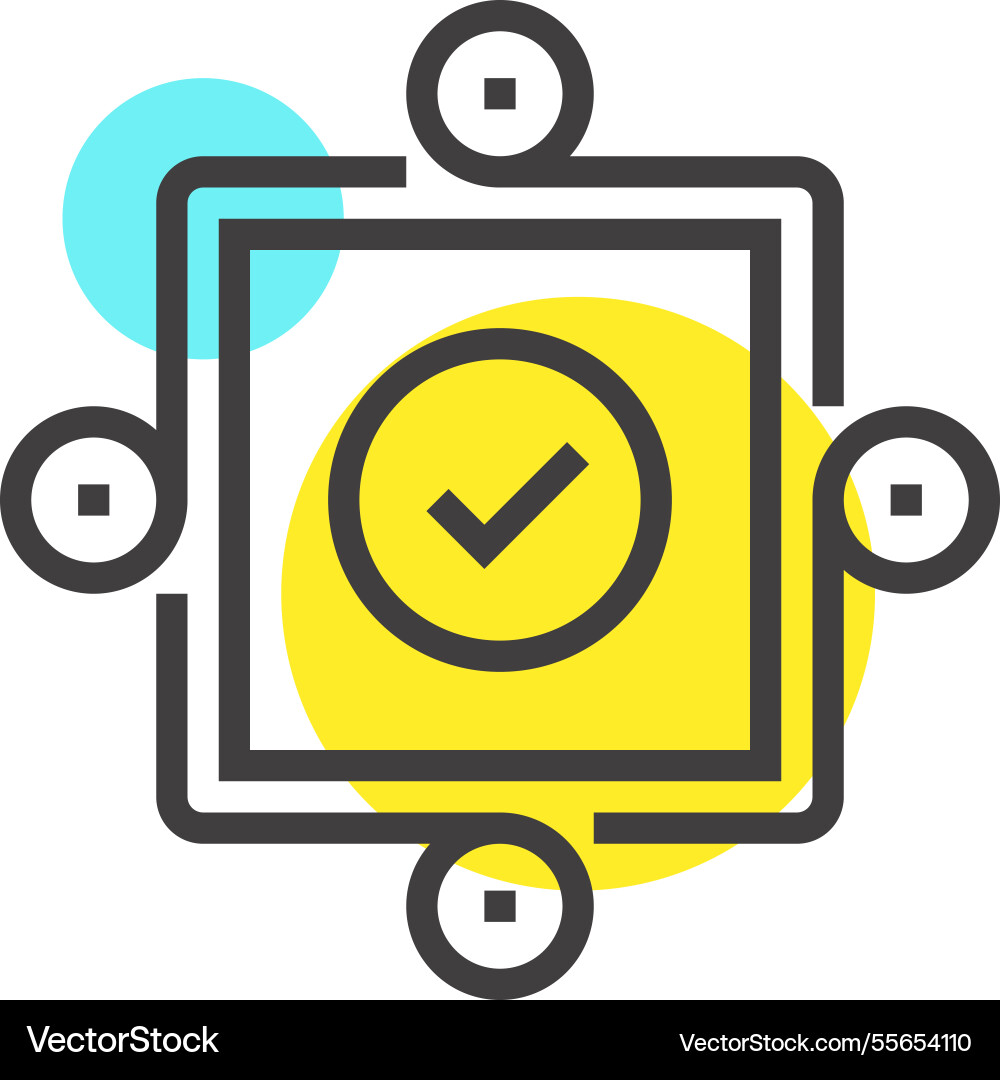 Solution flat line web icon concept Solution flat line web icon concept vector image