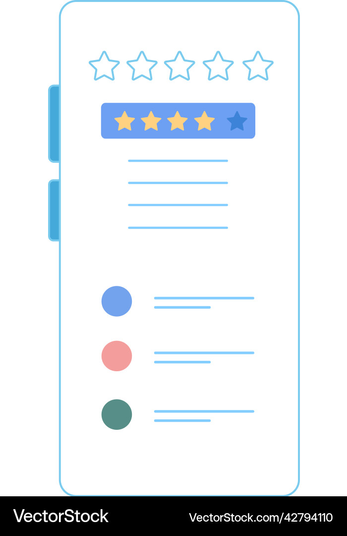 User review window with customer comment User review window with customer comment vector image