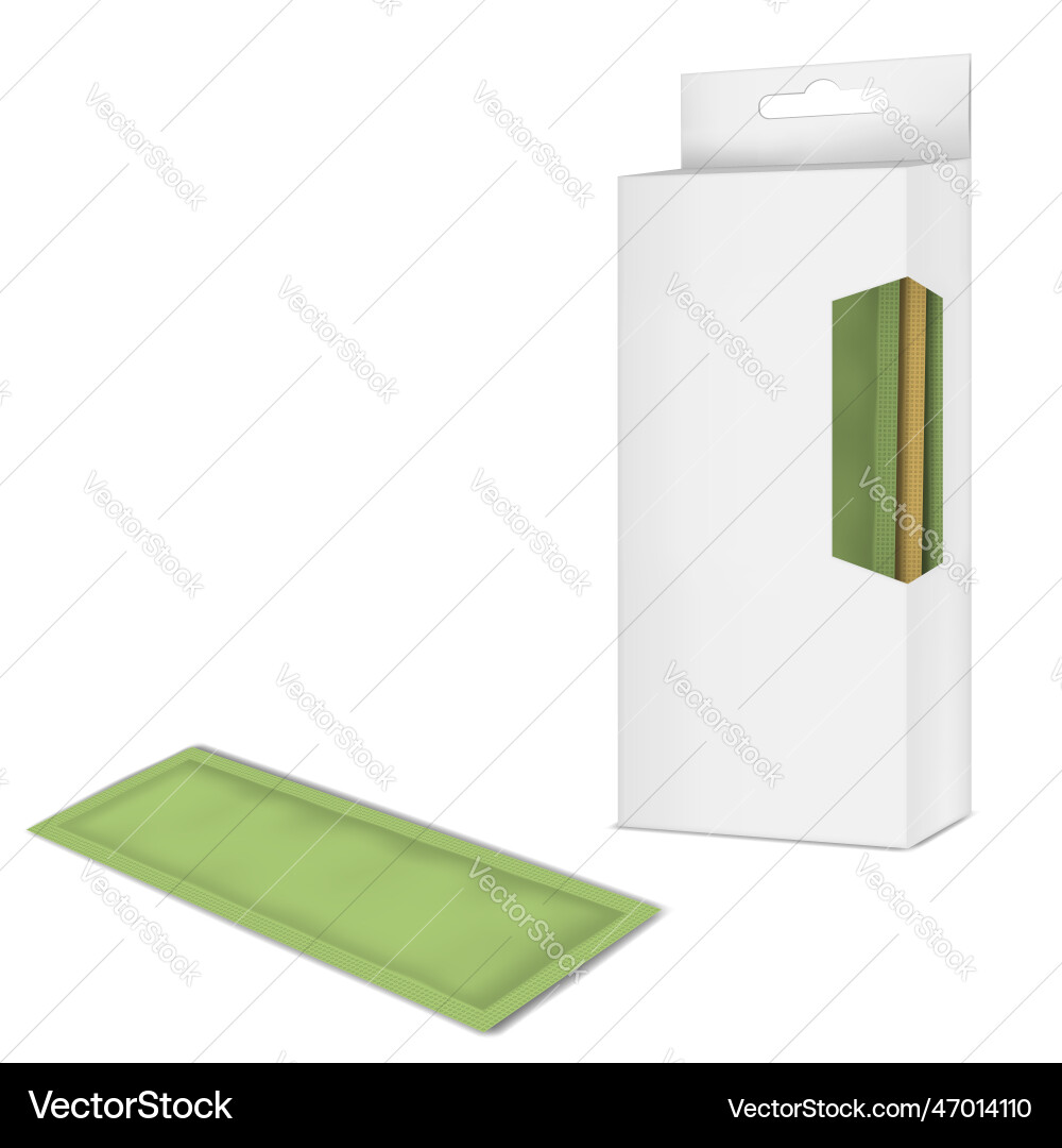 White blank display box with open clear window White blank display box with open clear window vector image