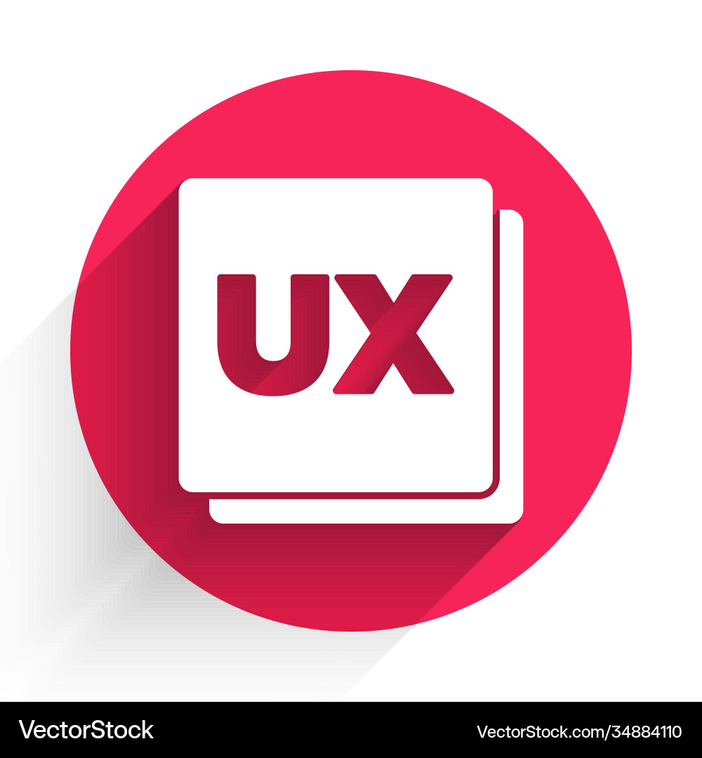 White ui or ux design icon isolated with long vector image