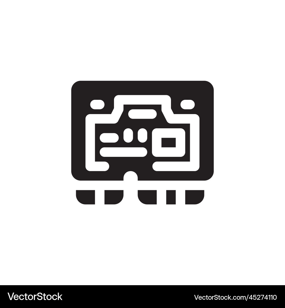 Wlan card icon computer component solid Wlan card icon computer component solid vector image
