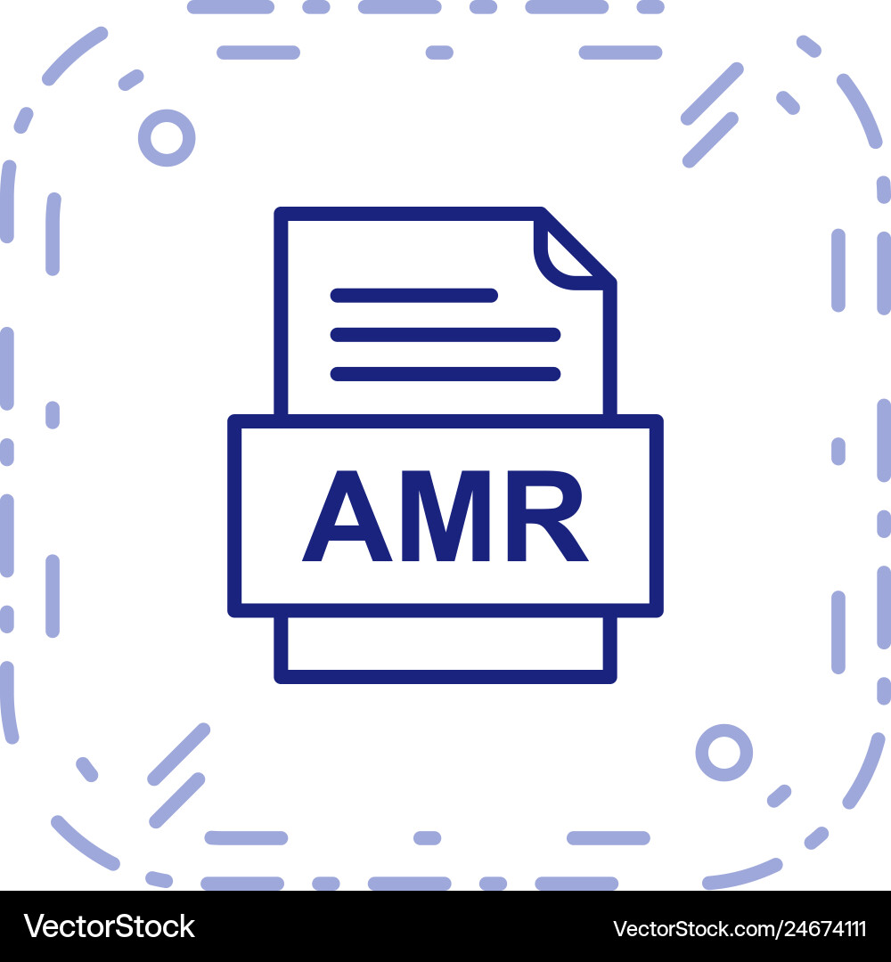 Amr file document icon Vector Image