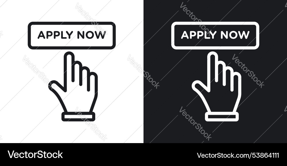 Apply icon set Vector Image
