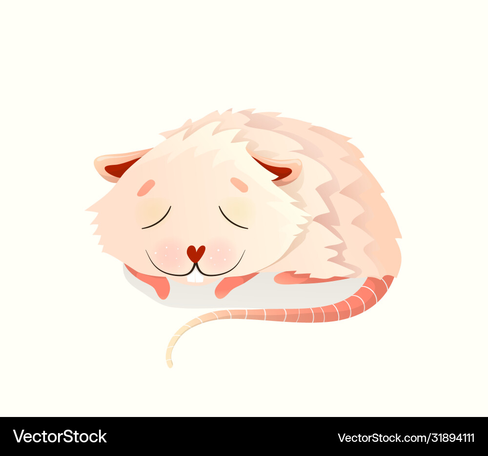 Baby Tier Maus oder jede Nagetier schlafen tief Baby Tier Maus oder jede Nagetier schlafen tief vektorbild