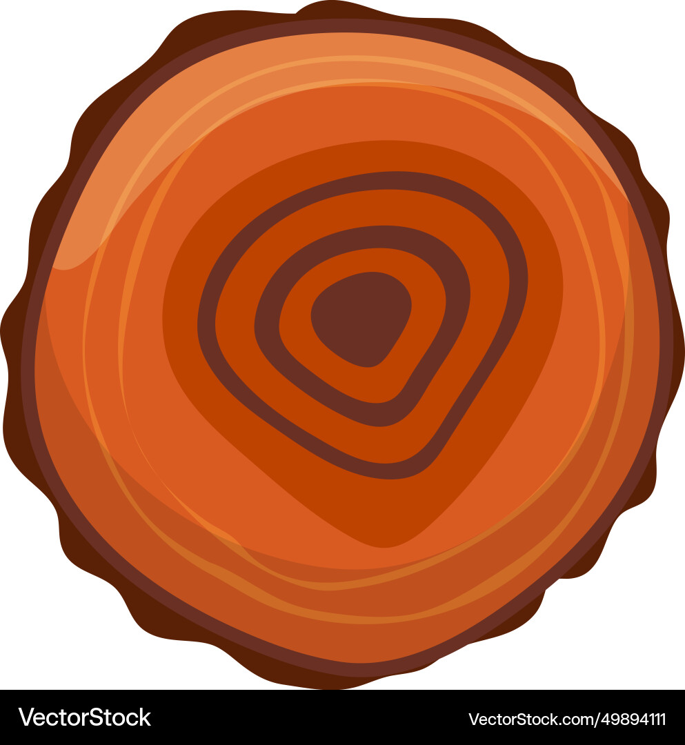 Cross section of tree trunk showing rings for age Cross section of tree trunk showing rings for age vector image