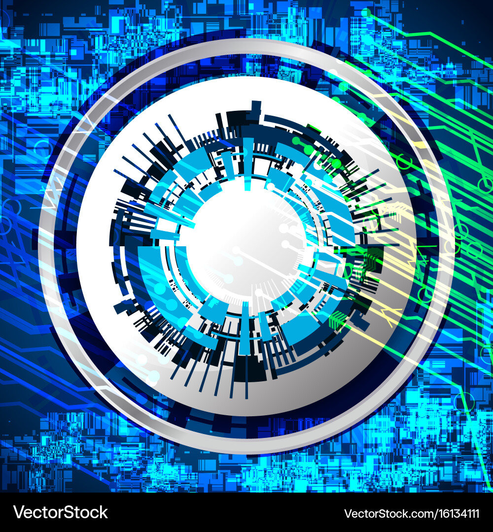 Digital Circle Tech Background vector image
