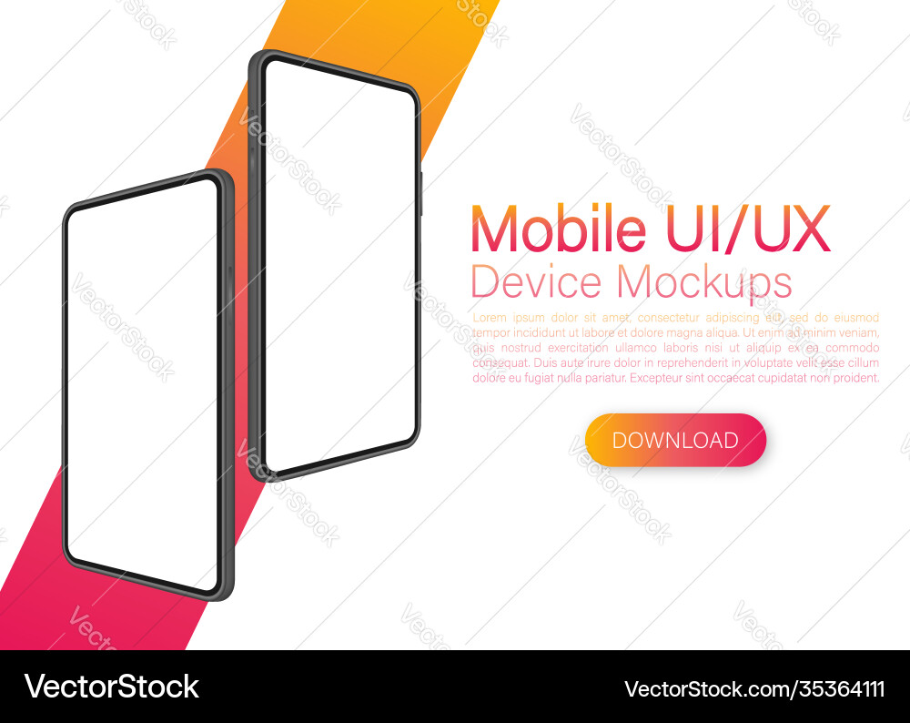 Icon with mobile ui and ux design on red Icon with mobile ui and ux design on red vector image