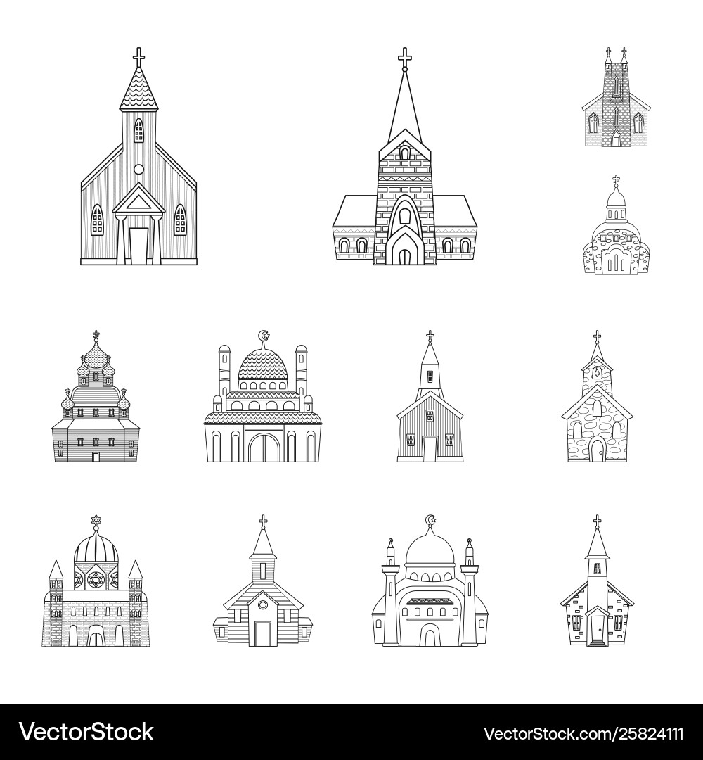 Isolated object architecture and faith icon Isolated object architecture and faith icon vector image