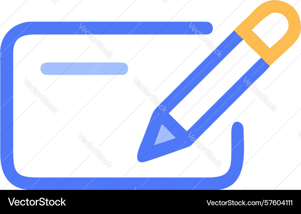 Pen and text input field icon - user entry symbol vector image