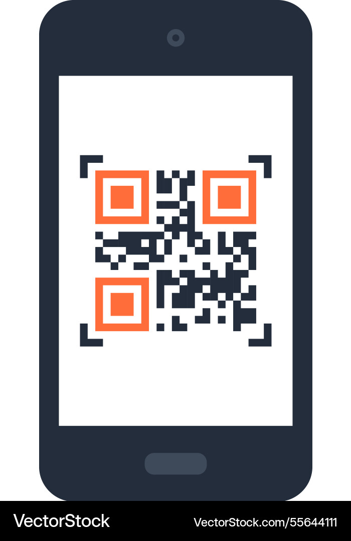 Qr code reader flat web icon concept Qr code reader flat web icon concept vector image