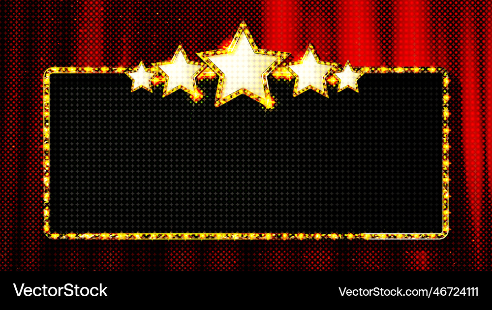 Retro rectangular banner sign with red frame Retro rectangular banner sign with red frame Vector Image