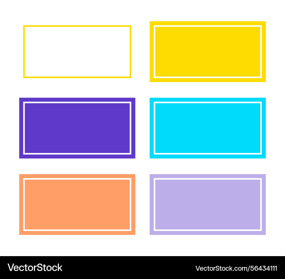 Set of colorful frames on paper with blank Set of colorful frames on paper with blank vector image
