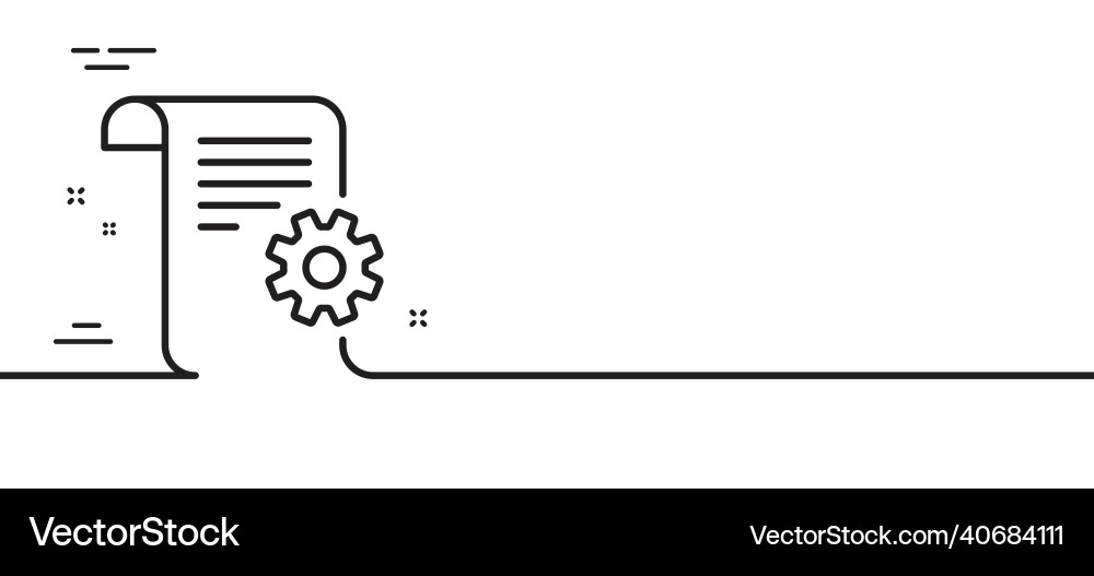 Technical documentation line icon instruction vector image