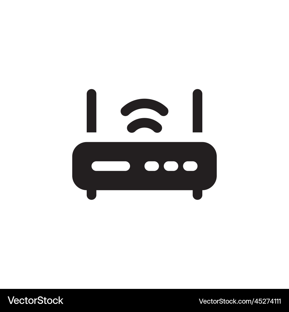 Wifi router icon computer component solid Wifi router icon computer component solid vector image