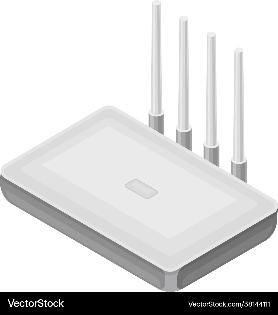 Wireless router as smart city device and access Wireless router as smart city device and access vector image