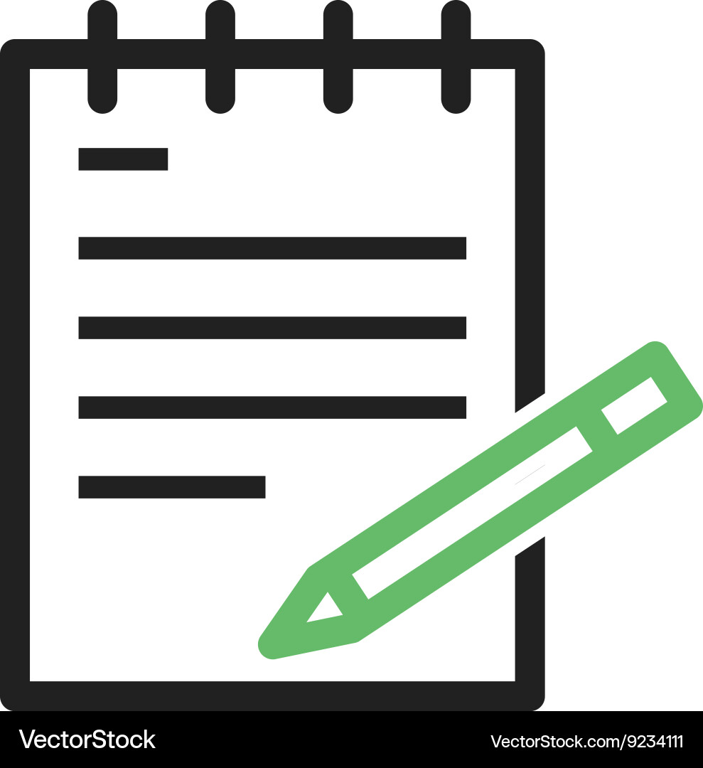 Write notes Vector Image