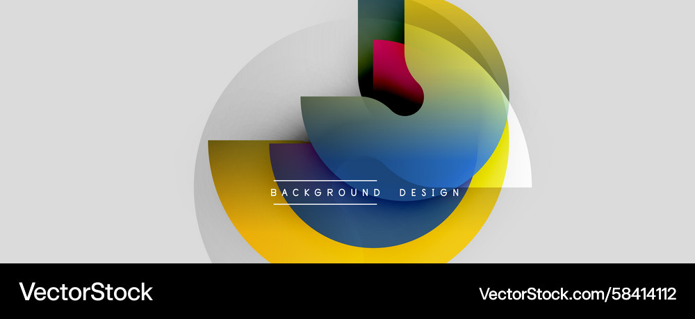 Abstract geometric shapes overlap creating Vector Image