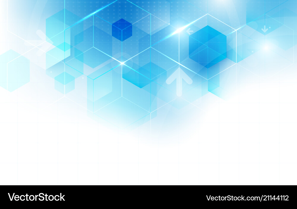 Abstract Technology Hexagon Pattern vector image