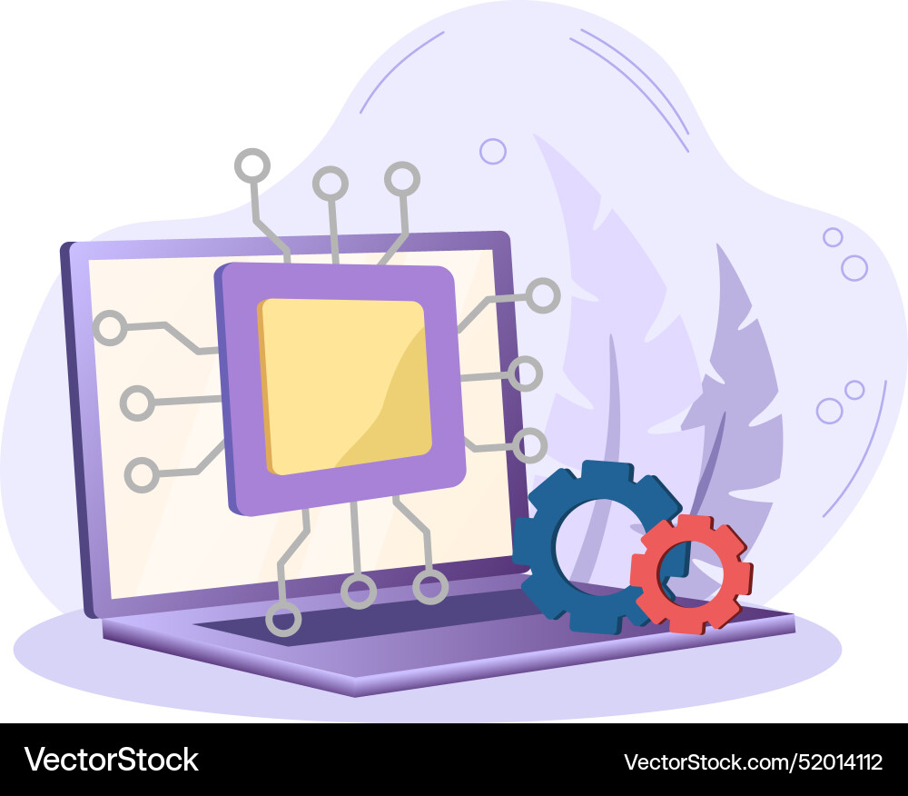 Artificial intelligence development process using Artificial intelligence development process using vector image