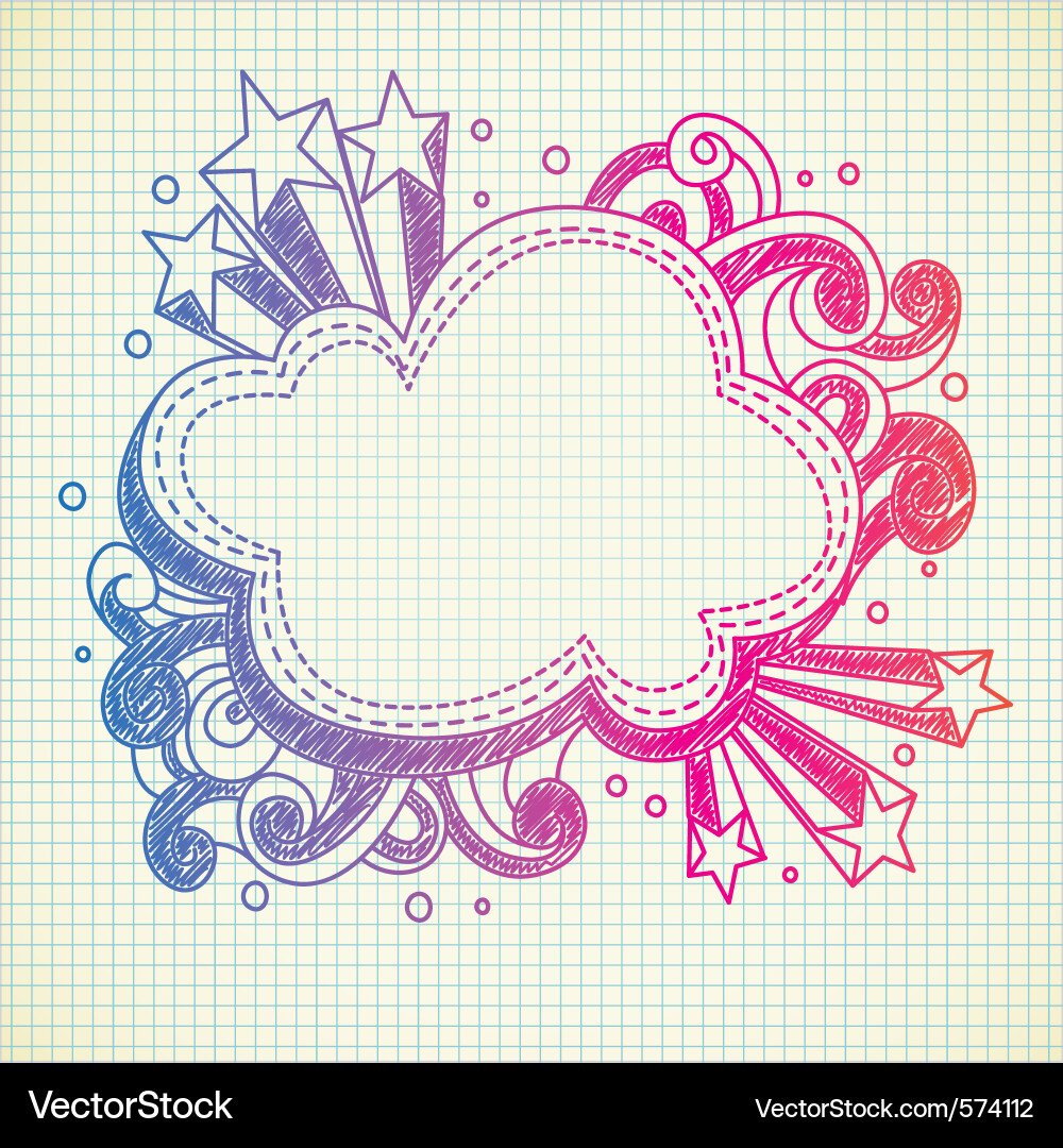 Cloud Doodle Sketch vector image
