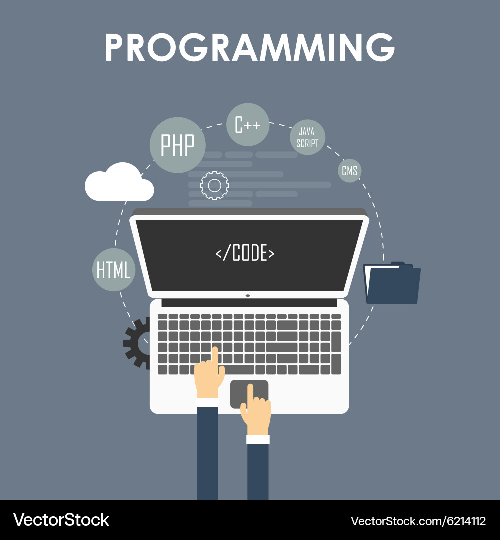 Coding and Software Development vector image