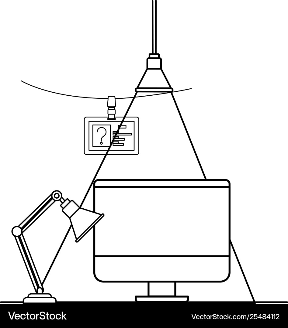 Computer screen with white background Computer screen with white background Vector Image