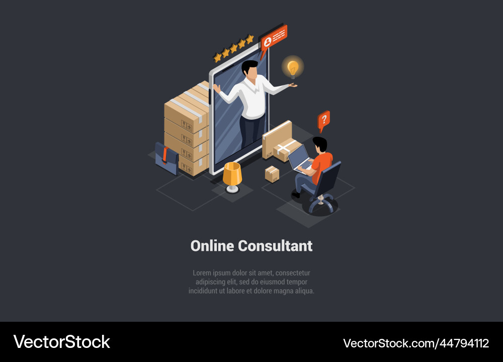 Concept of call center technical support 24 7 Concept of call center technical support 24 7 vector image