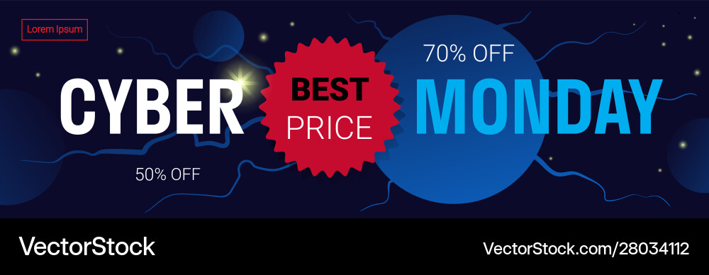 Cyber monday big sale flyer advertisement special Cyber monday big sale flyer advertisement special vector image