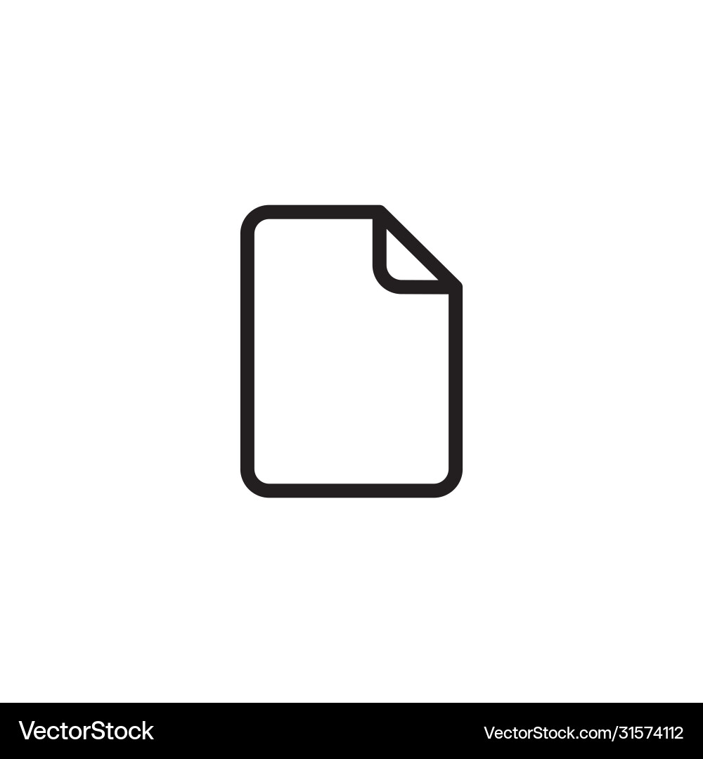 Document plan schedule file page note line icon Document plan schedule file page note line icon vector image