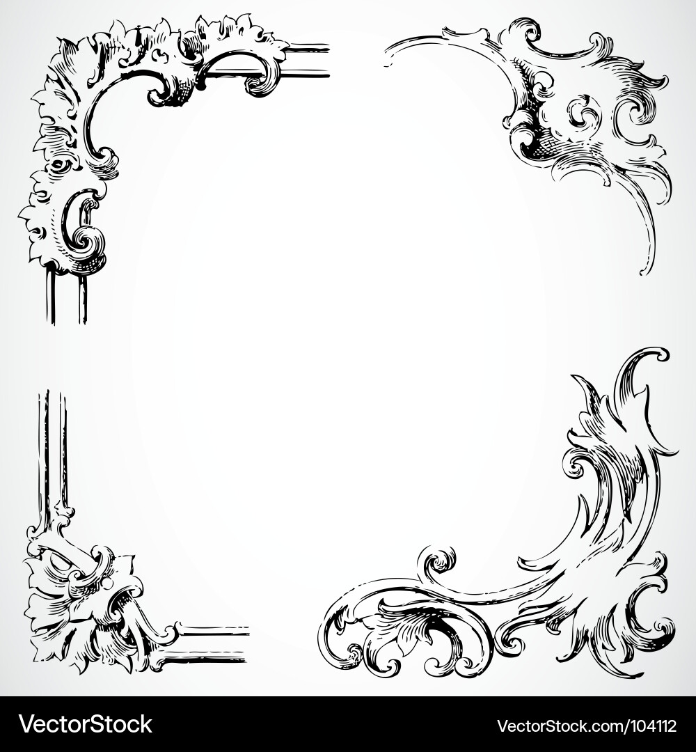 Elegant Scrollwork Motif vector image