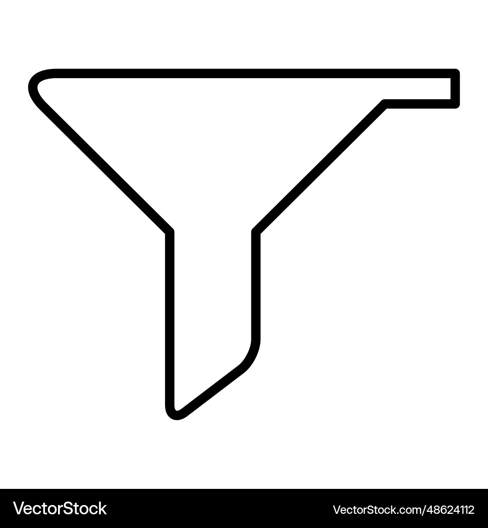 Filter button web shape icon flat filtering Filter button web shape icon flat filtering vector image