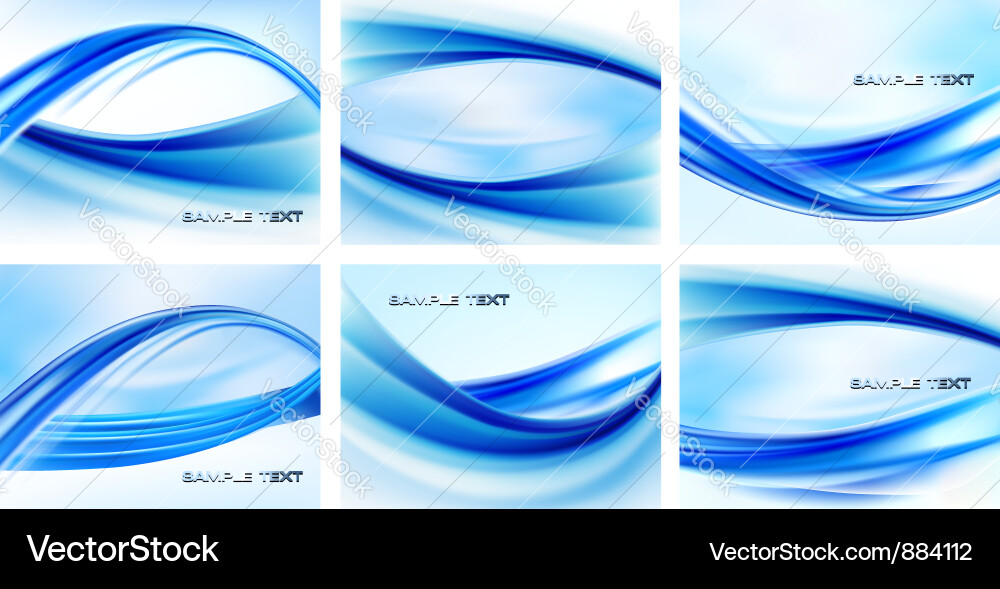 Fluid Wave Patterns vector image