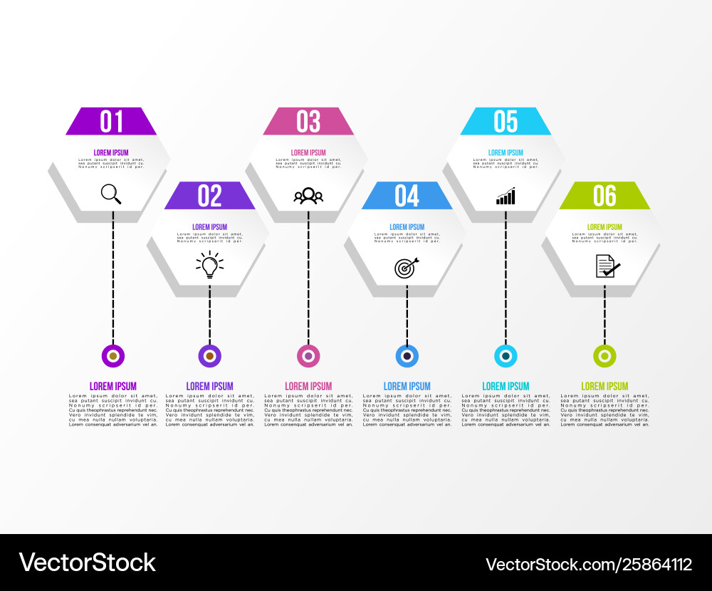 Infographic design template with options steps Vector Image