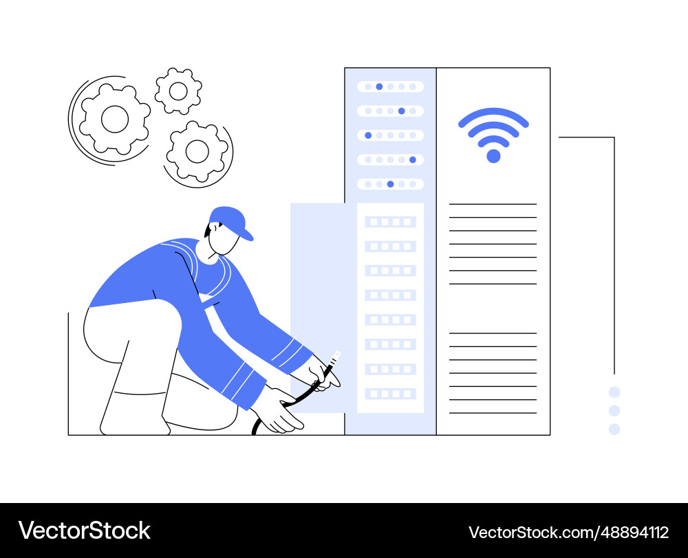 Local area network engineer abstract concept Local area network engineer abstract concept vector image