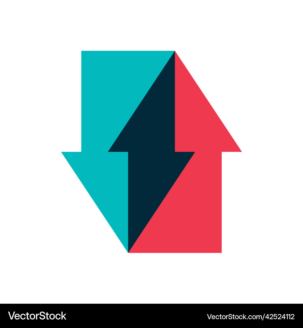 Logo of two arrows indicating a change Logo of two arrows indicating a change vector image