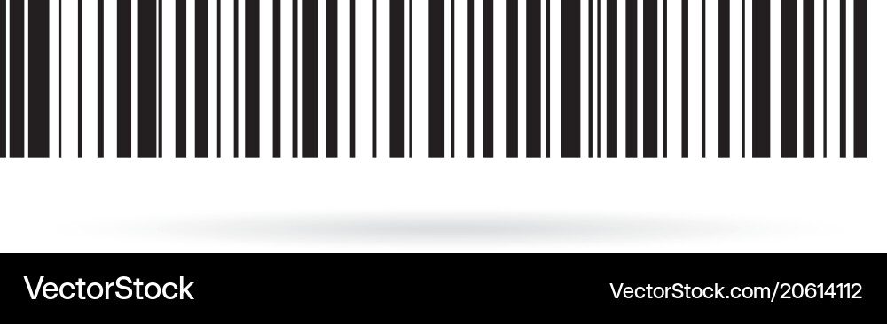 Realistic bar code icon a modern simple flat Realistic bar code icon a modern simple flat vector image