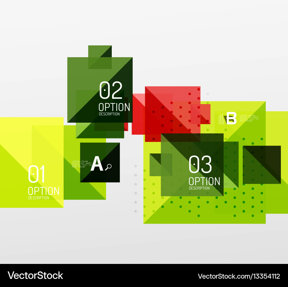 Repetition of overlapping color squares Vector Image