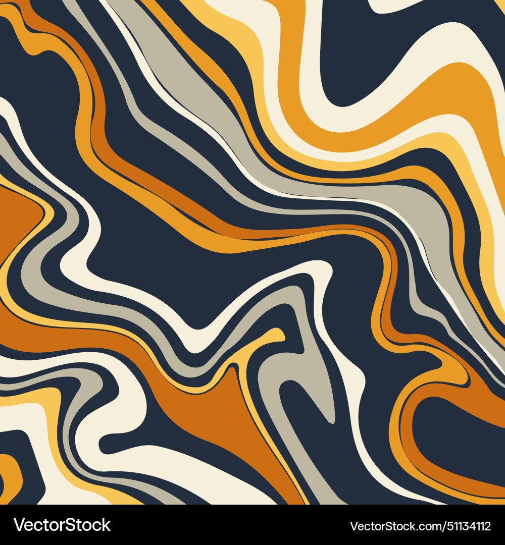 Retro Swirl Pattern - Psychedelic Style vector image